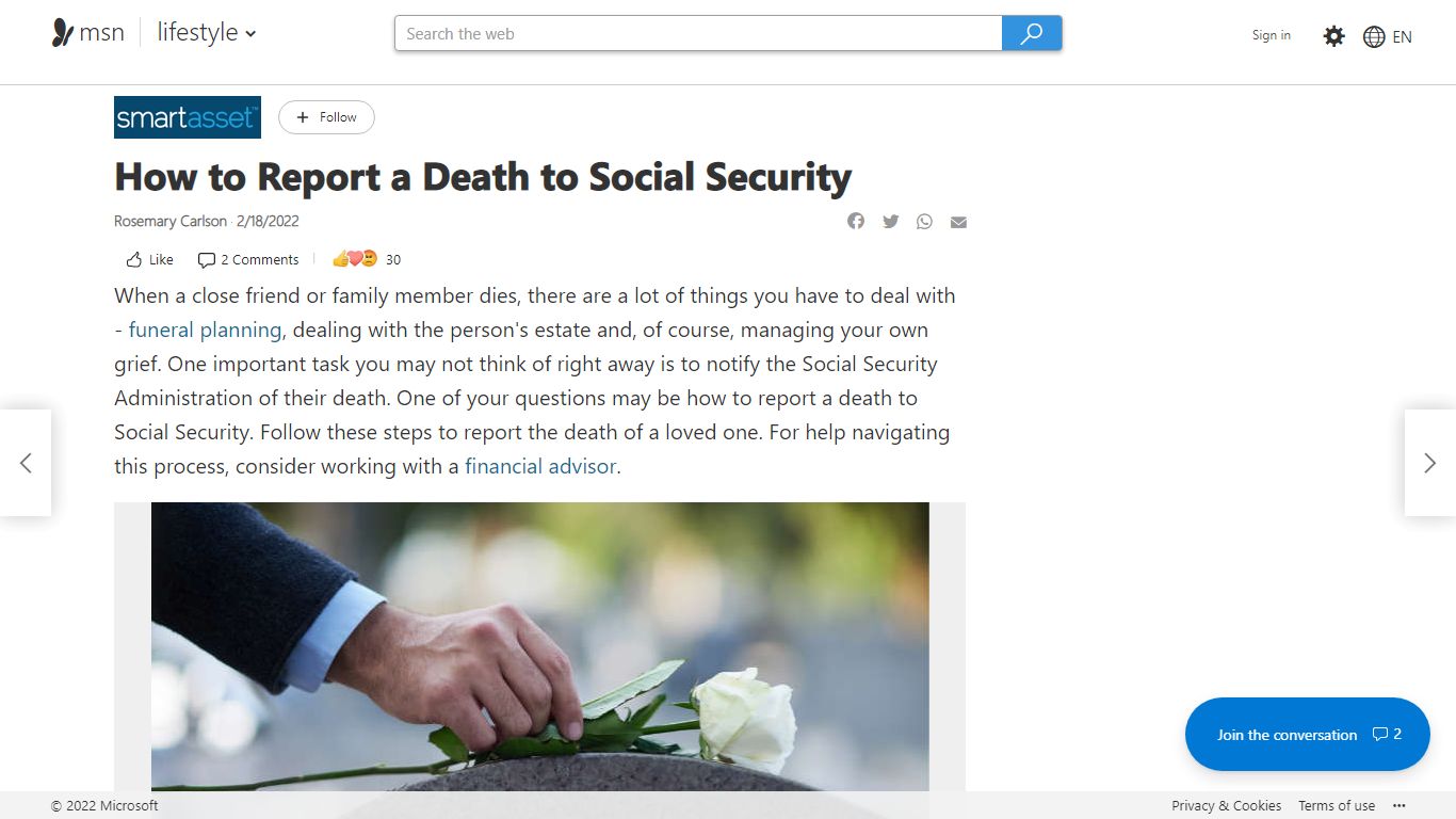 How to Report a Death to Social Security - MSN